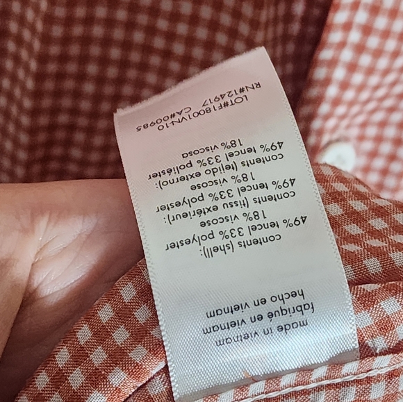 Onia Orange Checkered Shirt - Picture 4 of 7